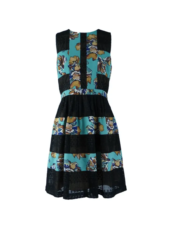 BCBG Max Azria BCBG Max Azria レース花柄プリントドレスの商品画像