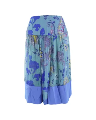 Etro Vintage 花柄プリントスカート - ブルー - サムネイル1