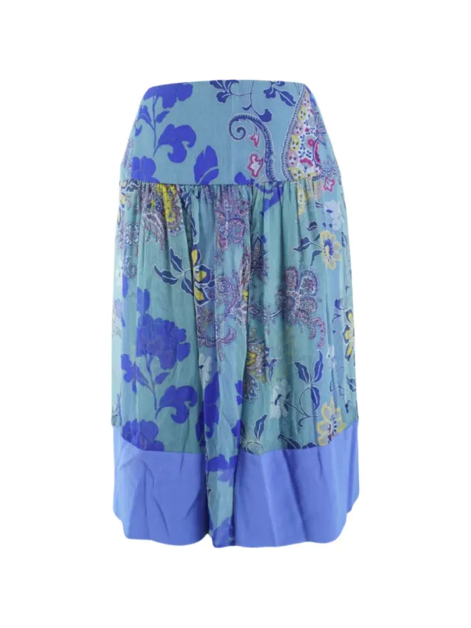 Etro Vintage Etro Vintage 花柄プリントスカート - ブルーの商品画像