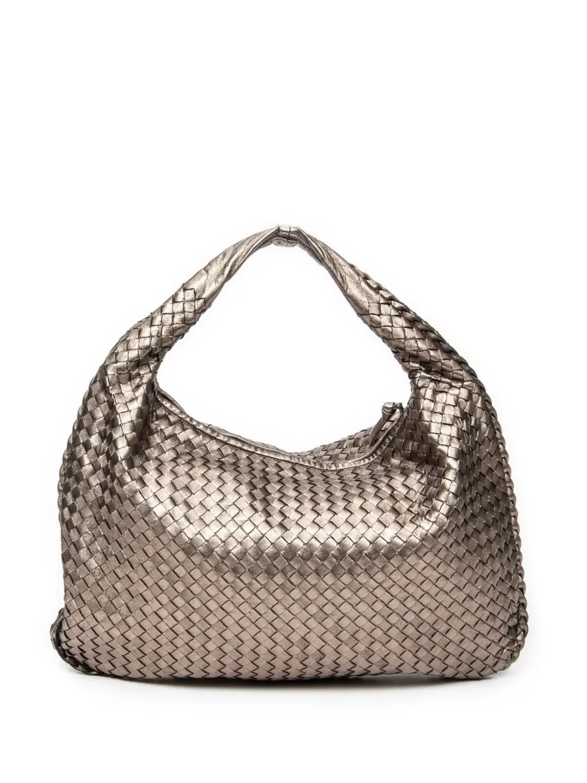 Bottega Veneta ビンテージ イントレッチアートレザー メタリック トートバッグ - 画像2