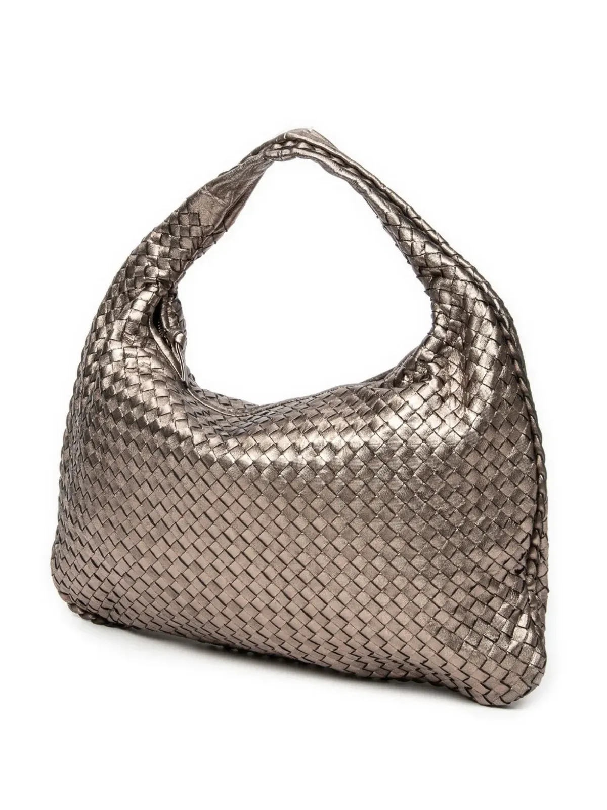 Bottega Veneta ビンテージ イントレッチアートレザー メタリック トートバッグ - 画像3