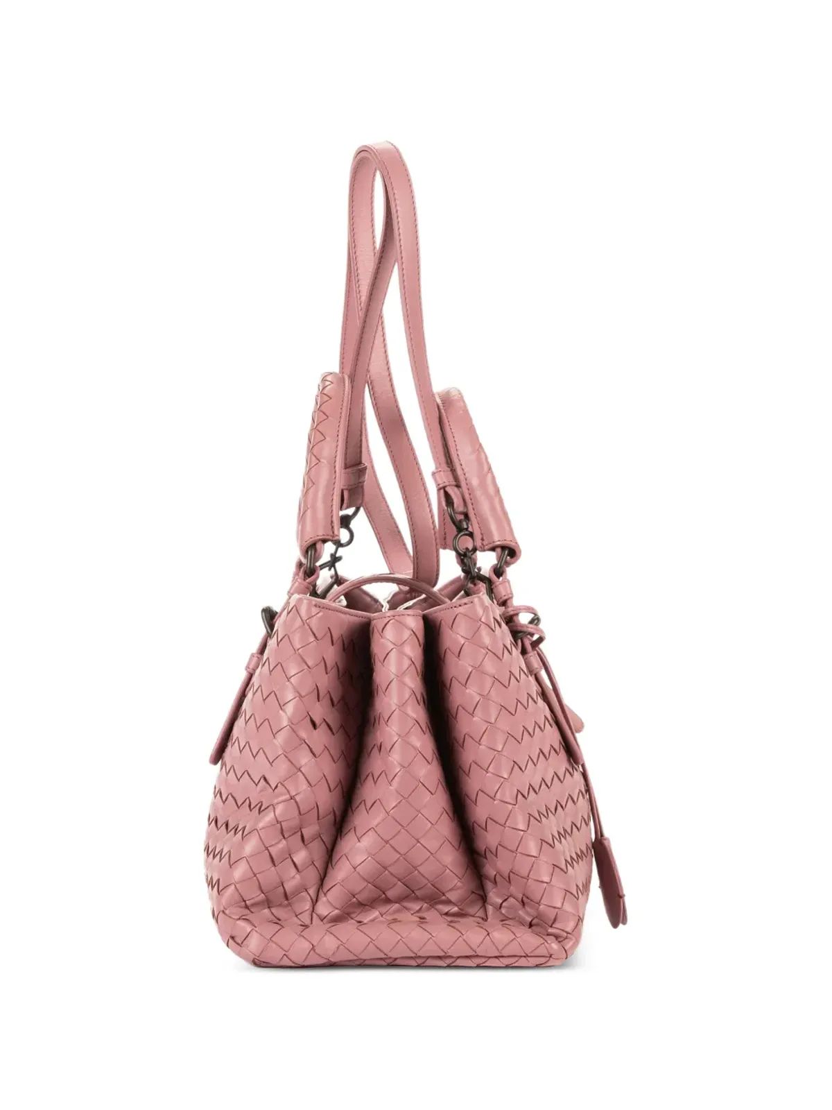 Bottega Veneta ビンテージ Roma Intrecciatoレザートートバッグ - 画像5