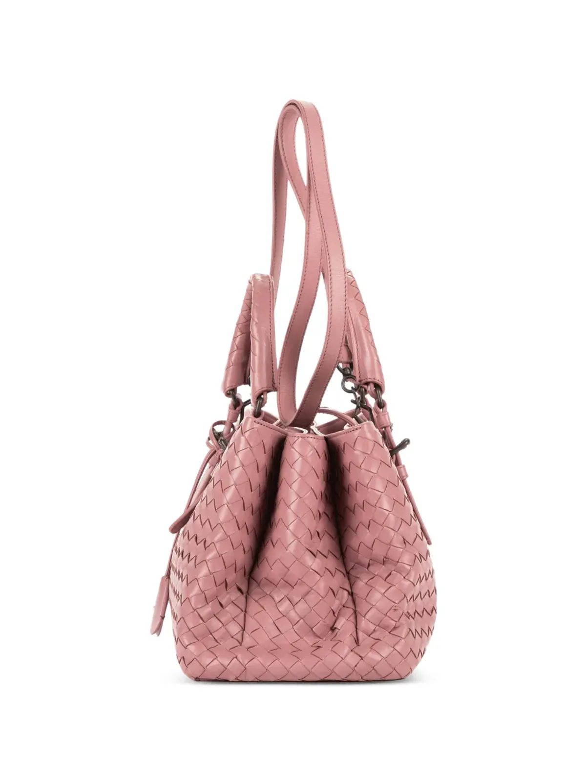 Bottega Veneta ビンテージ Roma Intrecciatoレザートートバッグ - 画像4
