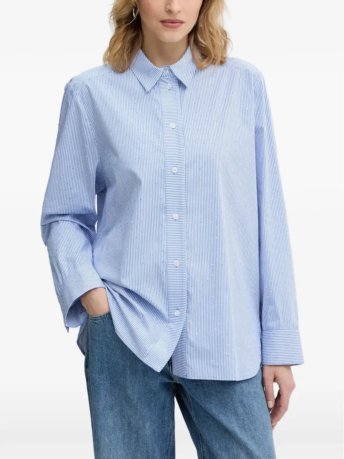 MUNTHE ストライプ柄シャツ - 画像1