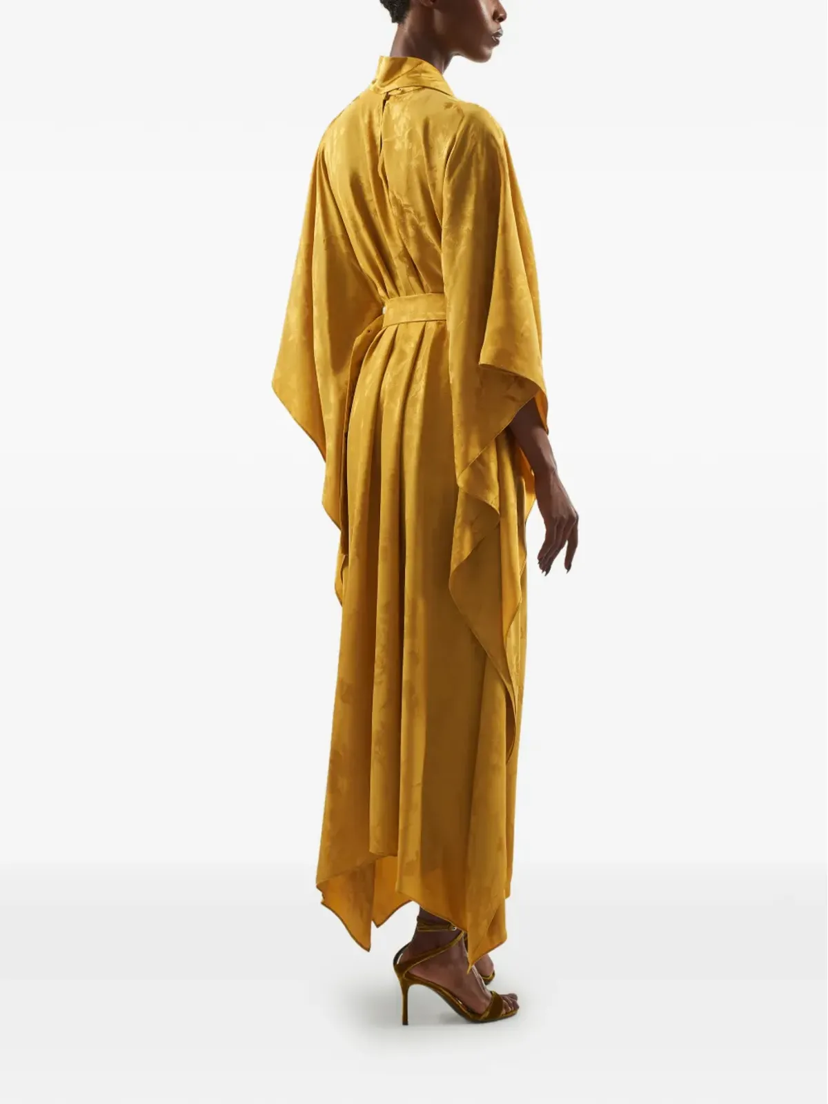 Taller Marmo La Luna Primavera マキシドレス イエロー - 画像4