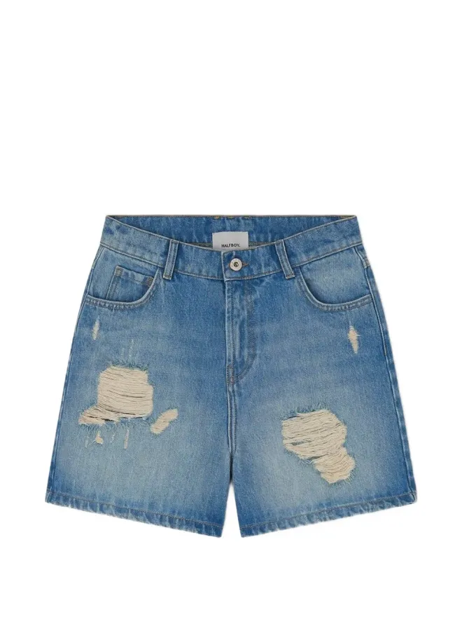 HALFBOY Halfboy デニムショーツ（ダメージ加工）の商品画像
