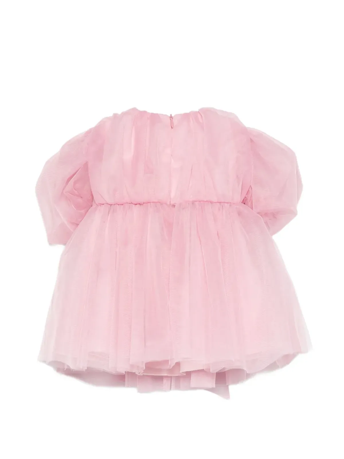 alapage puffed-sleeve bow dress set - Pink - 画像2