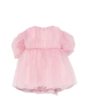 alapage puffed-sleeve bow dress set - Pink - サムネイル2