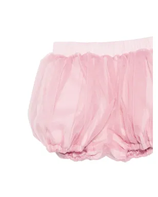 alapage puffed-sleeve bow dress set - Pink - サムネイル3