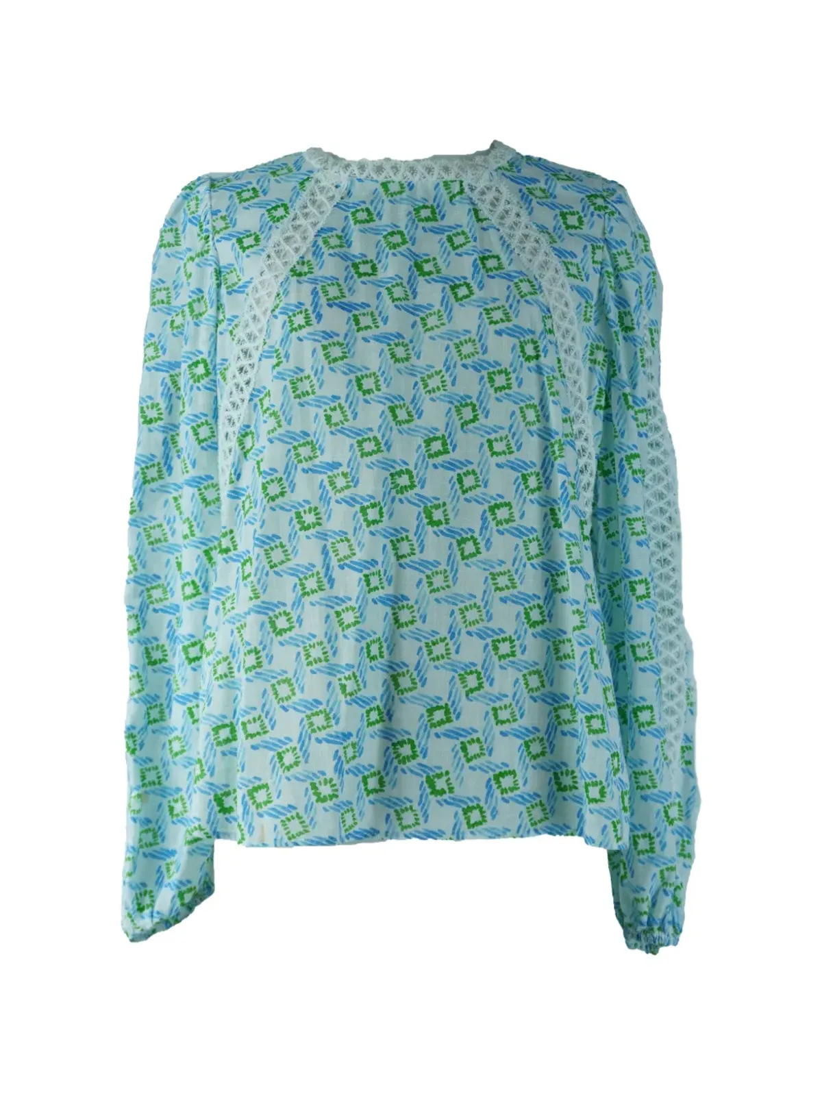 Claudie Pierlot パフスリーブ レーストリム ブラウス - 画像1