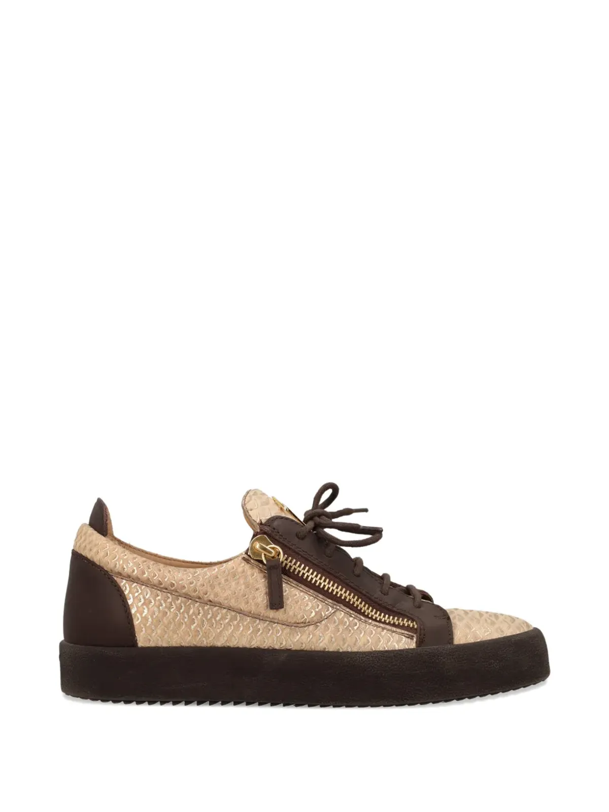 Giuseppe Zanotti Vintage 蛇柄ジップスニーカー - 画像1