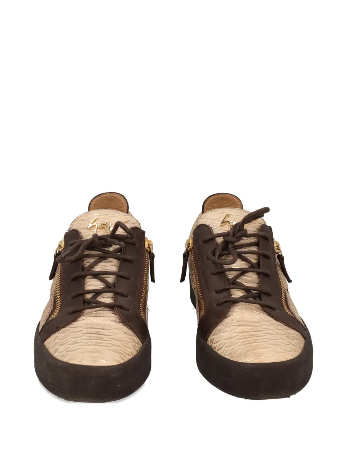 Giuseppe Zanotti Vintage 蛇柄ジップスニーカー - 画像5