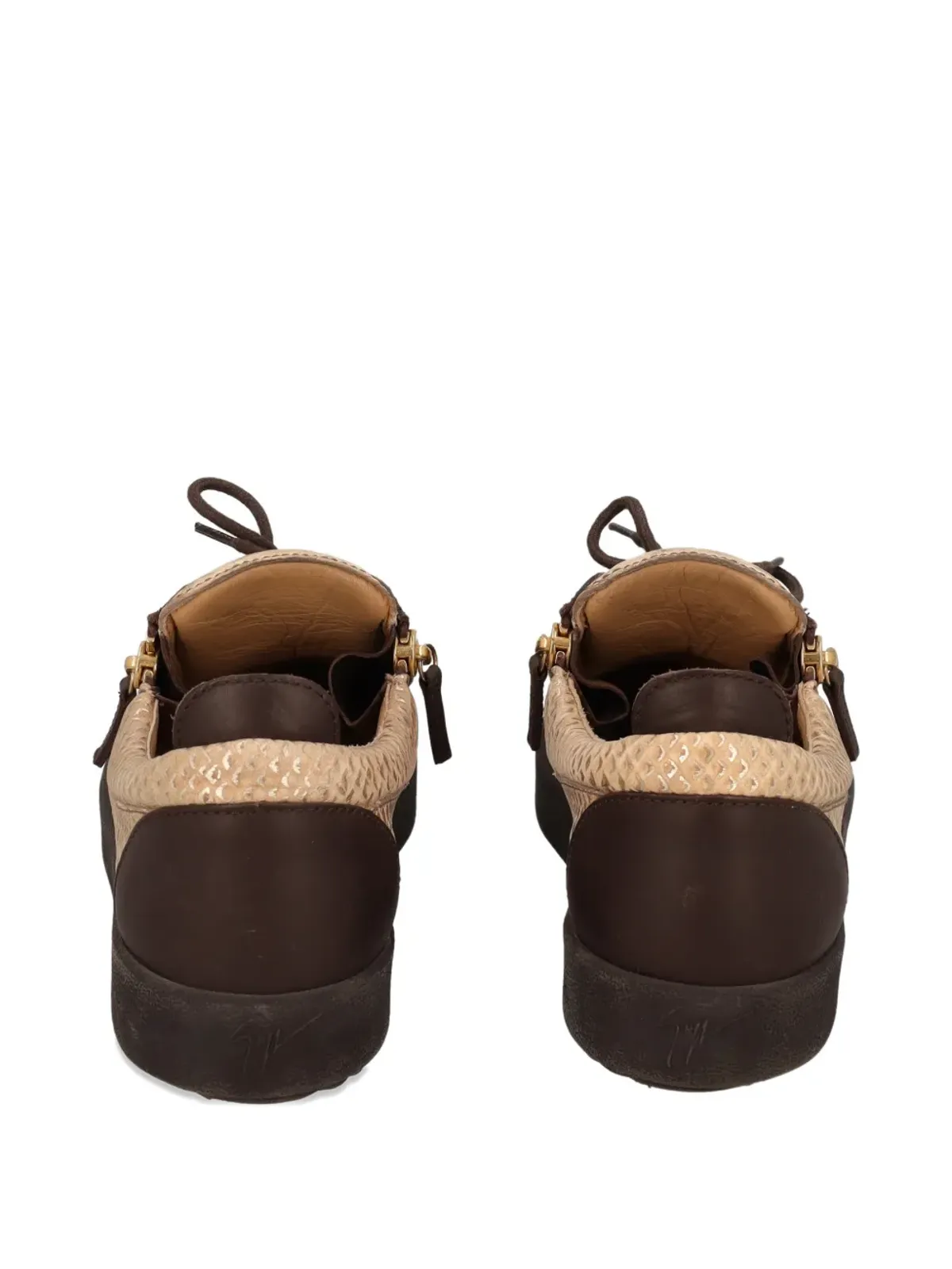 Giuseppe Zanotti Vintage 蛇柄ジップスニーカー - 画像3