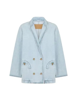 Blazé Milano コリ ダブルブレスト ポケットジャケット - ブルー - サムネイル1