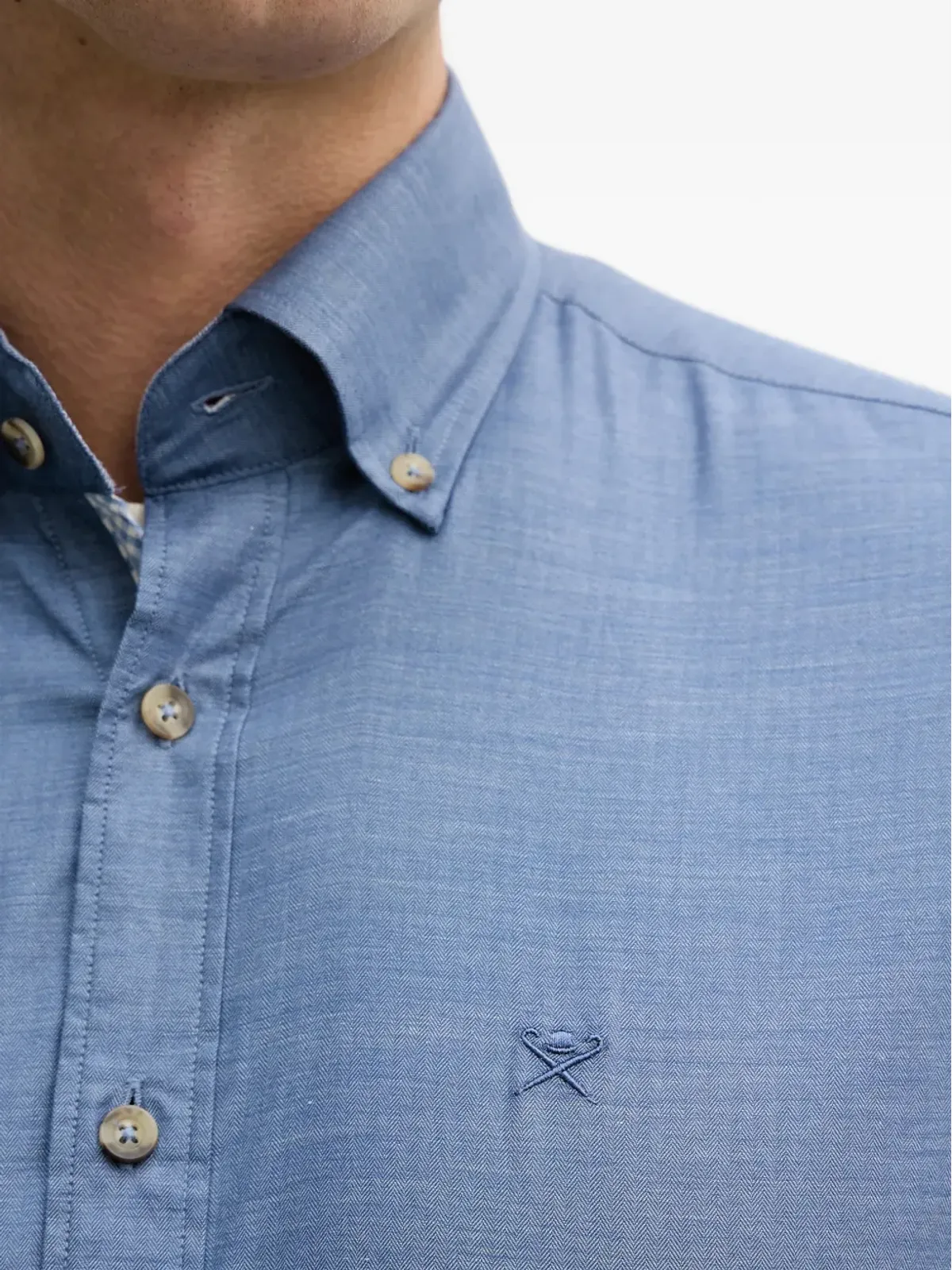 Hackett ボタン留め ロゴ刺繍 シャツ - Blue - 画像5