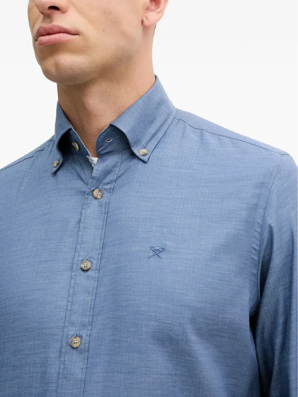 Hackett ボタン留め ロゴ刺繍 シャツ - Blue - 画像4