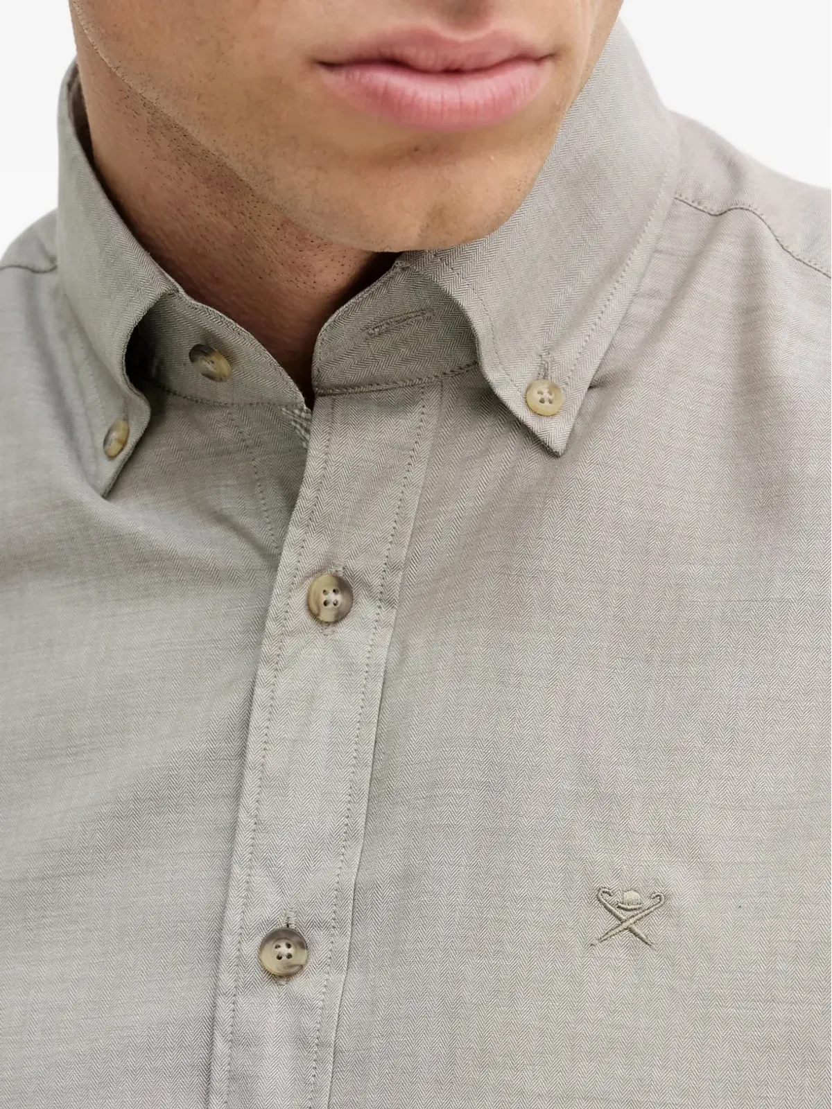 Hackett ボタン留め ロゴ刺繍 シャツ - 画像5