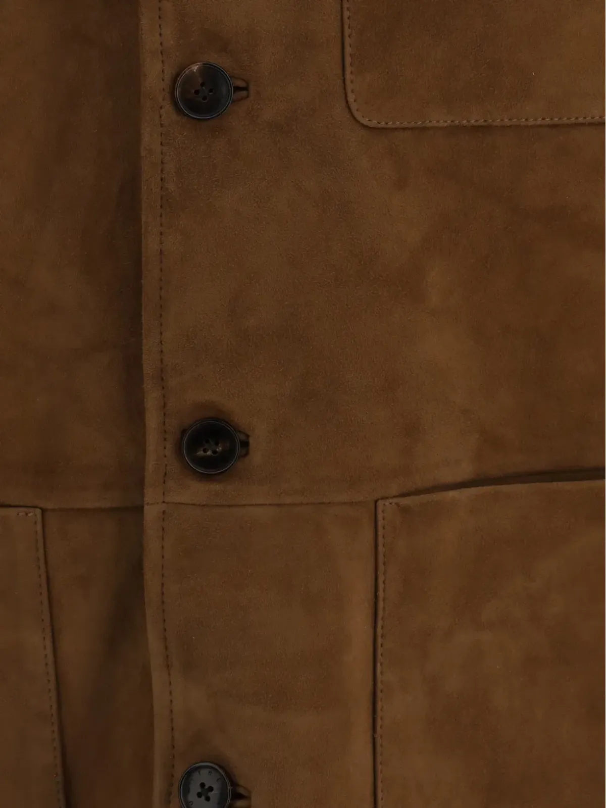 Umit Benan サンティアゴ スエード シャツジャケット - Brown - 画像3