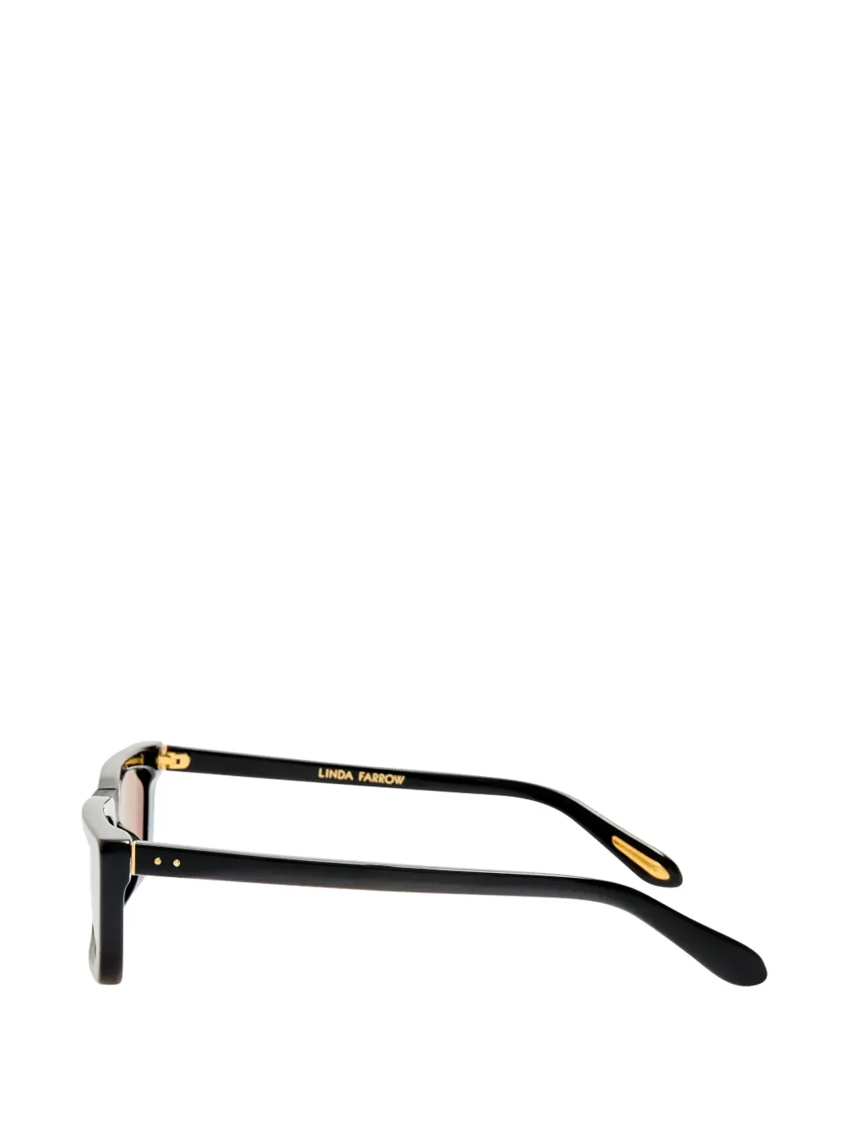 Linda Farrow Lucia rectangle-frame sunglasses - Black - 画像3