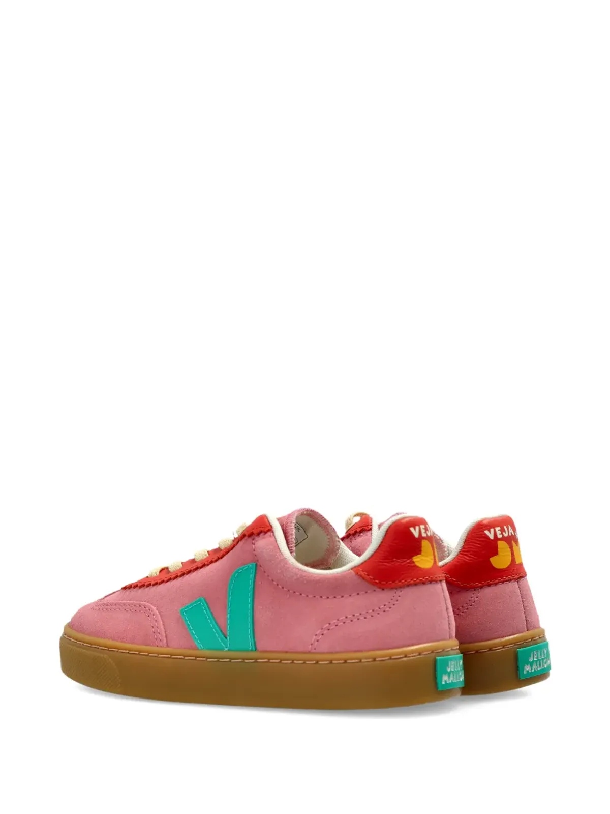 VEJA Kids × Jelly Mallow Volley スエードスニーカー - ピンク - 画像3