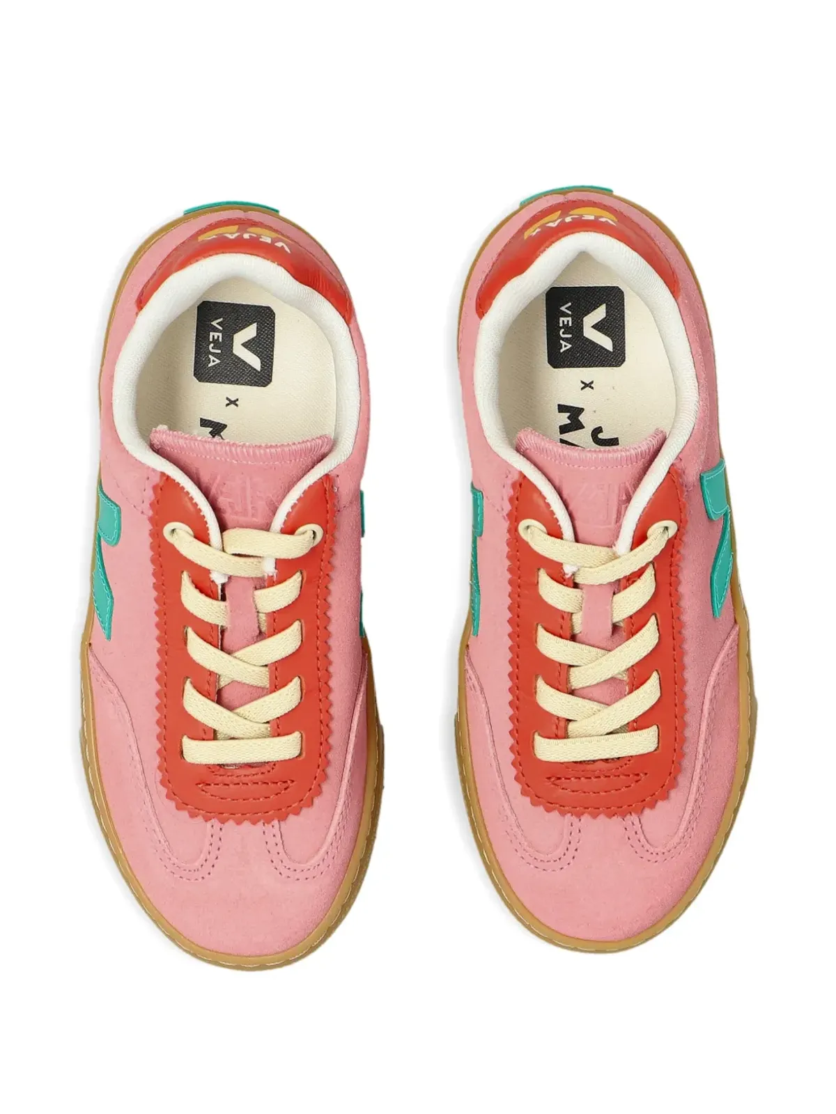 VEJA Kids × Jelly Mallow Volley スエードスニーカー - ピンク - 画像4