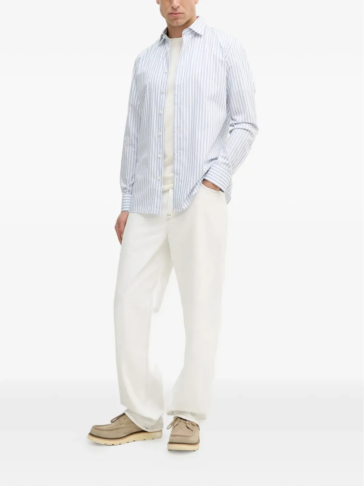 Hackett ストライプ柄ボタン留めシャツ - ブルー - 画像2