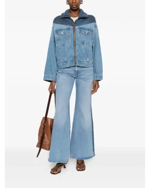 Maison Kitsuné リブニット ロゴパッチ タンクトップ グリーン - サムネイル2
