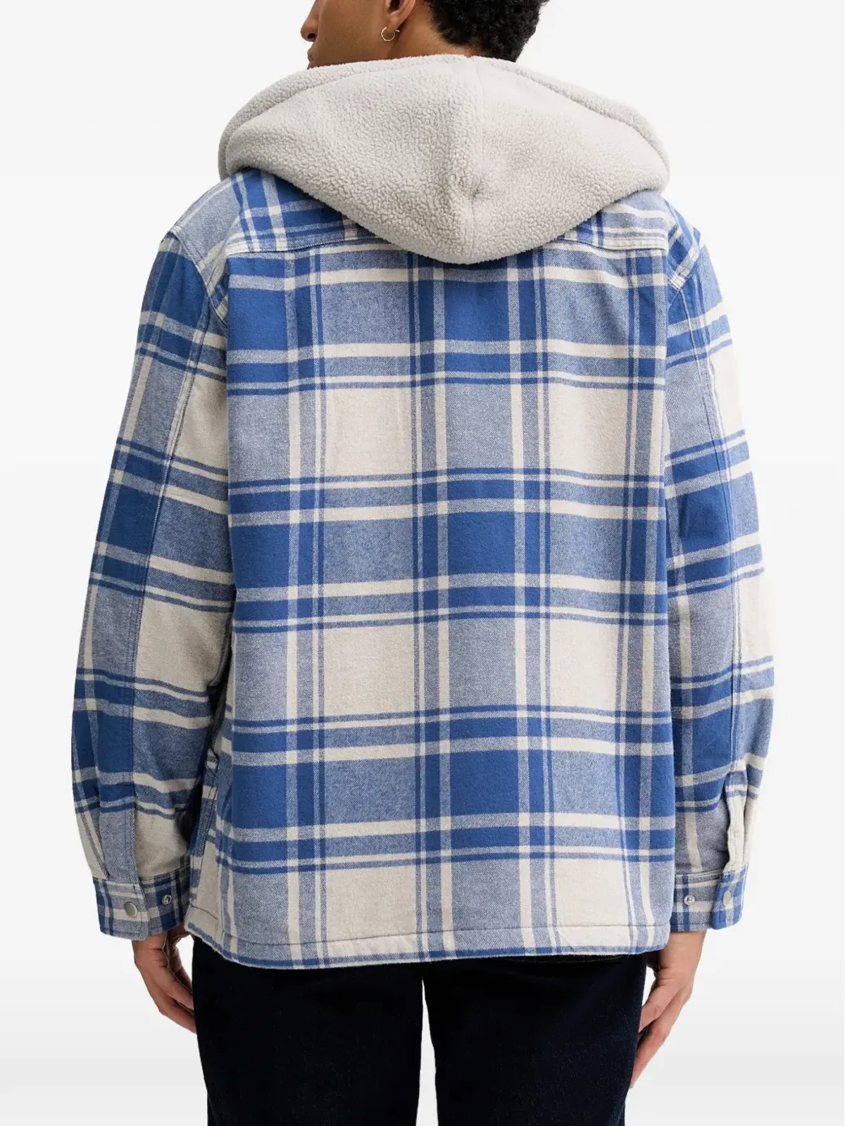 Vans Piedmont Hooded Plaid Shacket jacket - Grey - 画像3