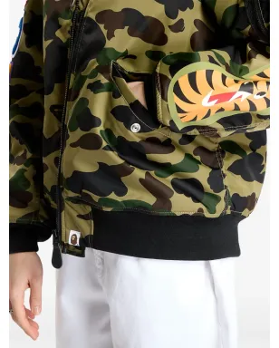 A BATHING APE® ジップアップボンバージャケット - グリーン - サムネイル5