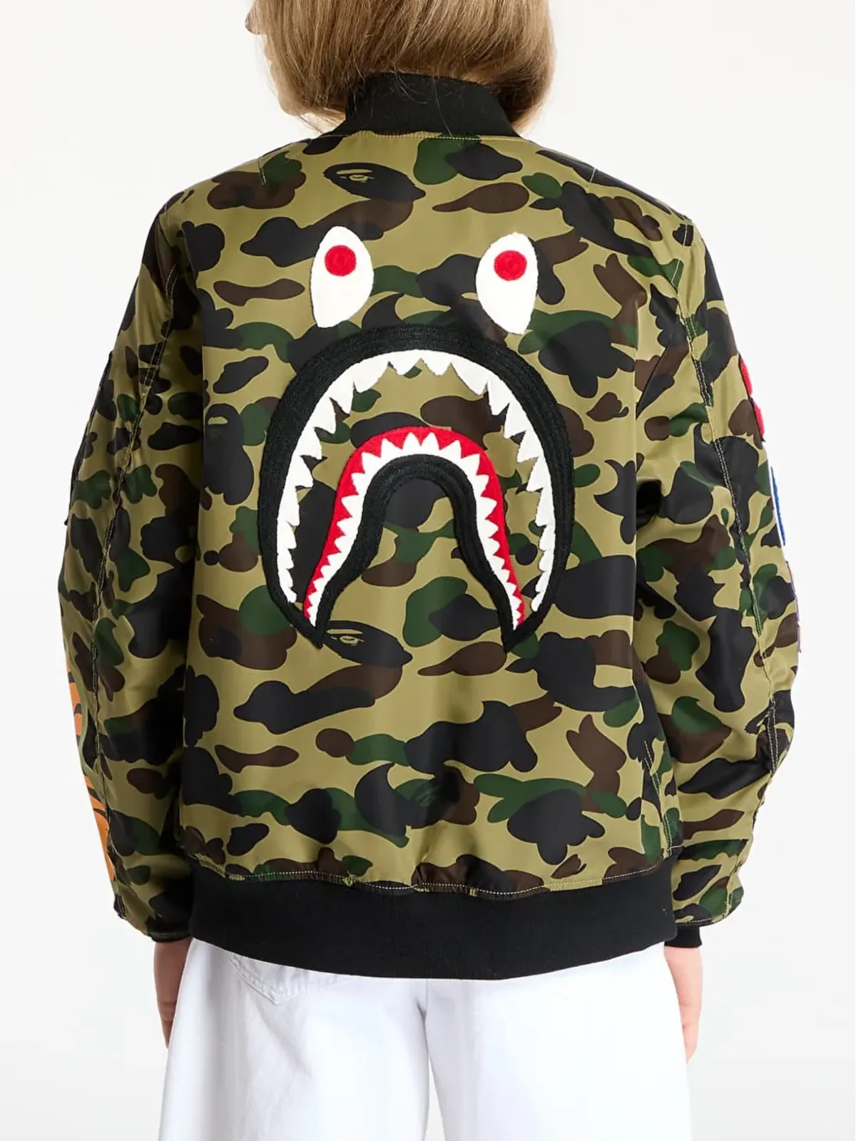 A BATHING APE® ジップアップボンバージャケット - グリーン - 画像3