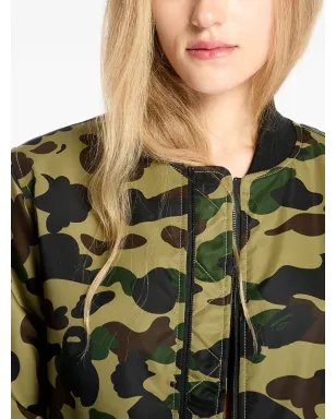 A BATHING APE® ジップアップボンバージャケット - グリーン - サムネイル4