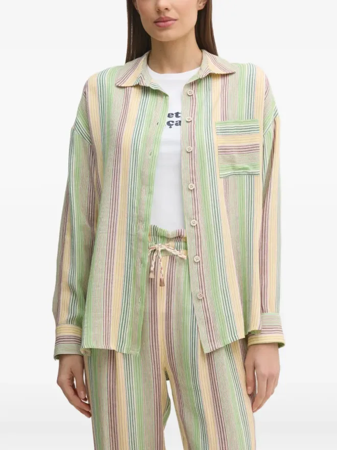 La Petite Française La Petite Française シャルレーヌ・ストライプ ボタンアップシャツの商品画像