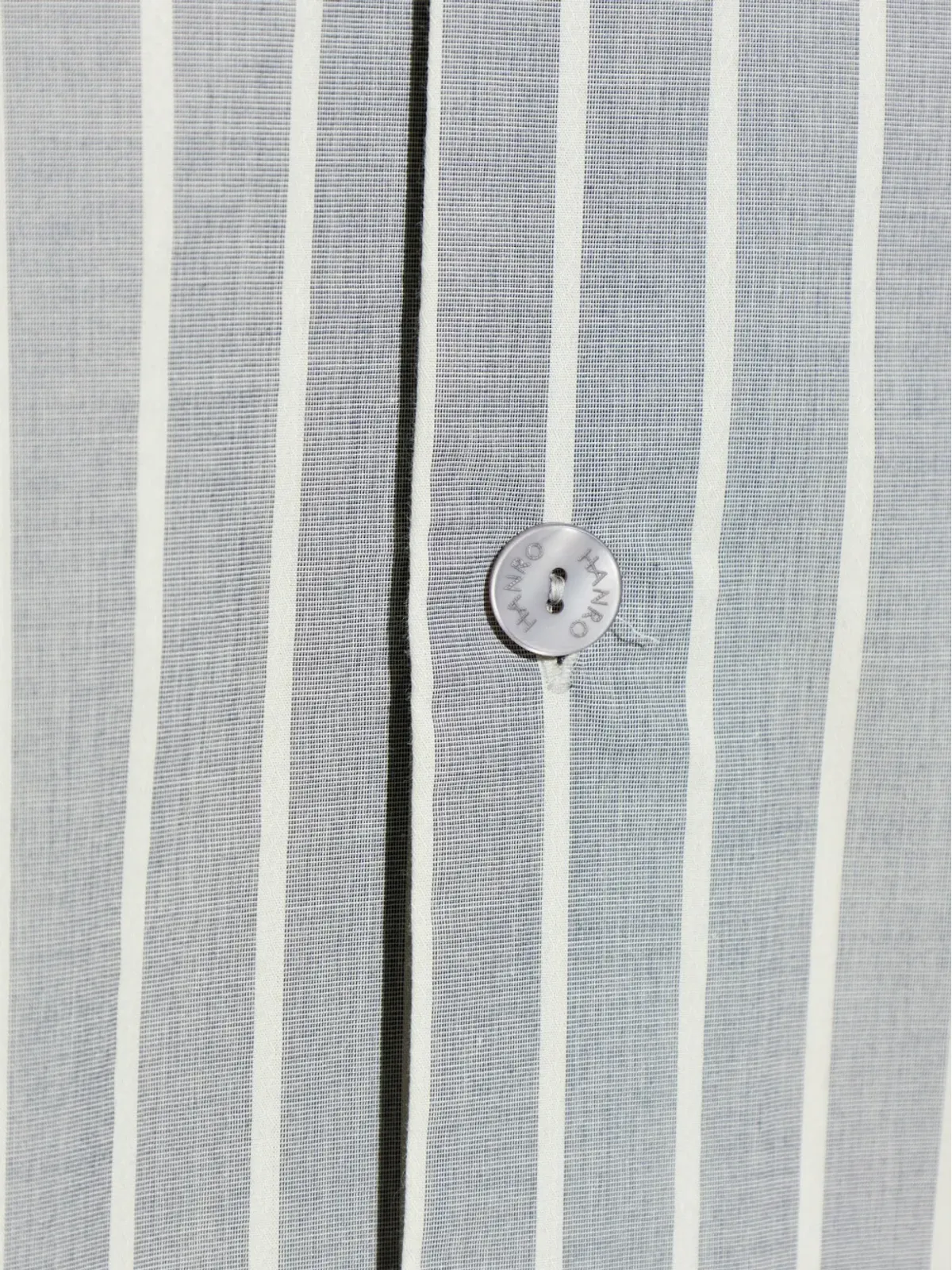 Hanro ヘンリーストライプ ボタンシャツ - Grey - 画像5