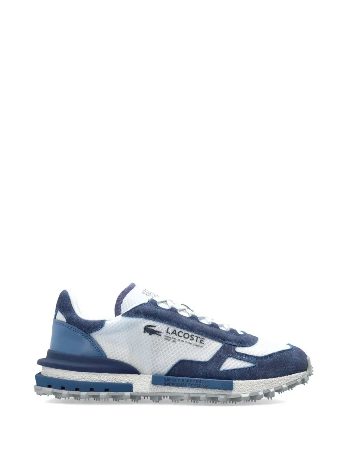 Lacoste エリート アクティブ スウェードパネルドスニーカー - ホワイト - 画像1