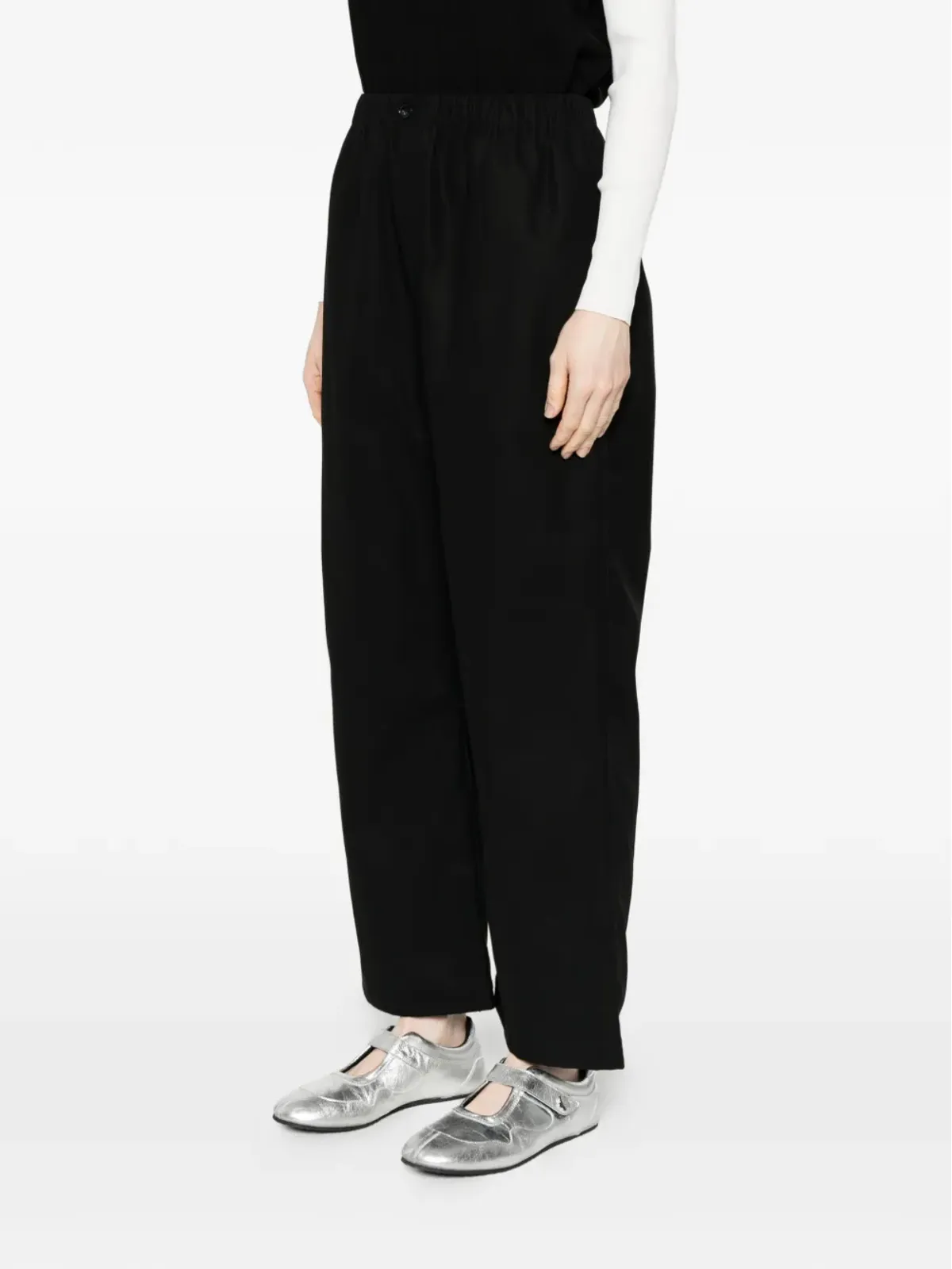 Sofie D'hoore エラスティックウェストバンドパンツ - Black - 画像3