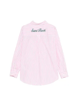 MC2 Saint Barth Kids ミニ ブリジット ストライプ シャツドレス - ピンク - サムネイル2