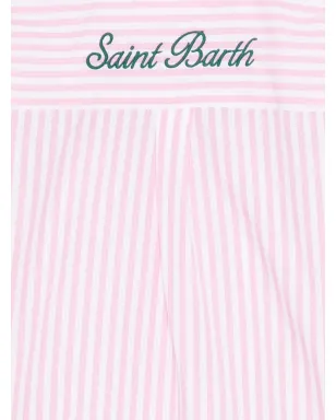 MC2 Saint Barth Kids ミニ ブリジット ストライプ シャツドレス - ピンク - サムネイル3