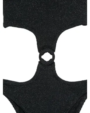 MC2 Saint Barth Kids Laurel cutout ring swimsuit - Black - サムネイル2
