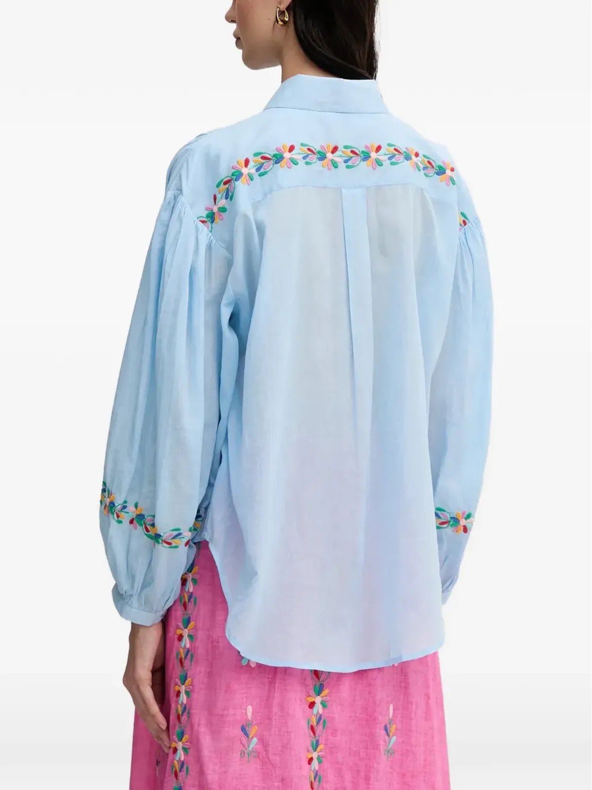 La Petite Française Chen刺繍ボタンシャツ - 画像3