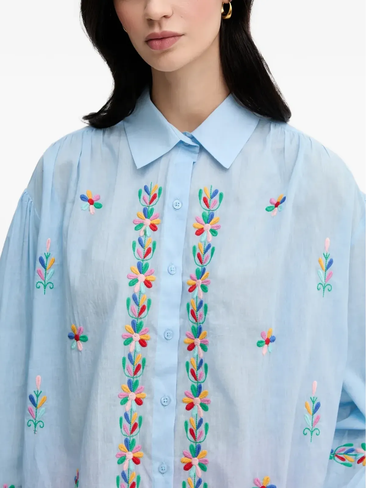 La Petite Française Chen刺繍ボタンシャツ - 画像4