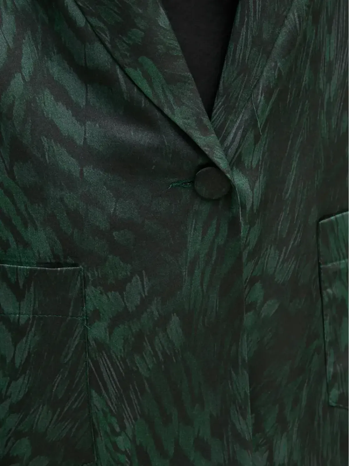 La Petite Française Vaporeuse printed blazer - Green - 画像5