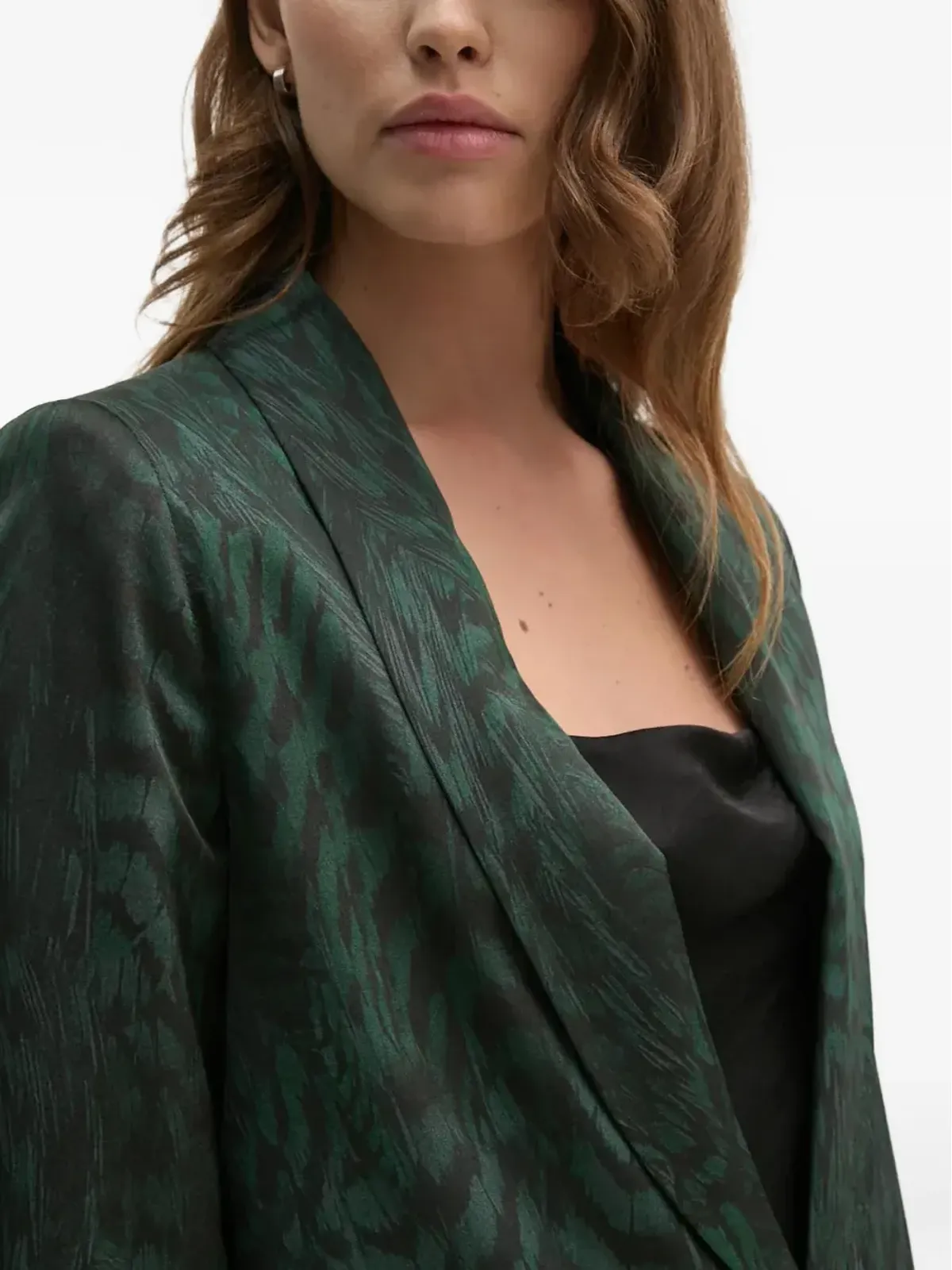 La Petite Française Vaporeuse printed blazer - Green - 画像4