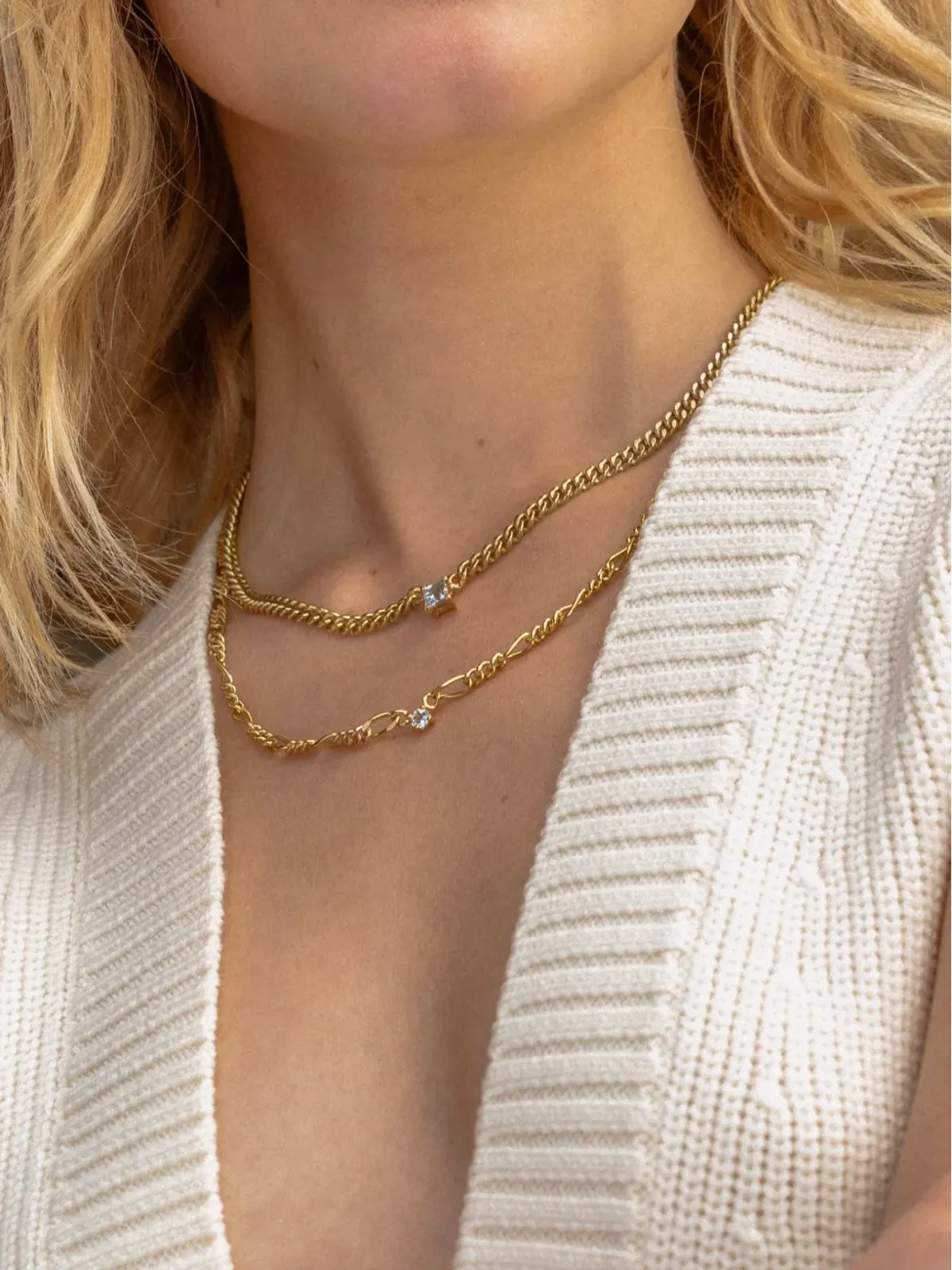 NORMA JEWELLERY アクアマリン ラウンド ネックレス - 画像2