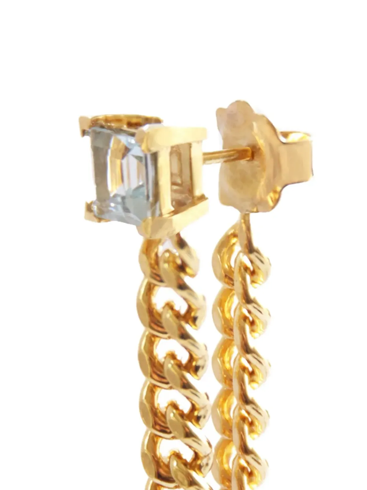 NORMA JEWELLERY アクアマリン スクエアドロップ イヤリング - 画像4