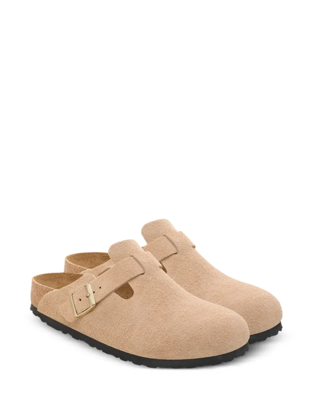 Birkenstock ボストン スエード メタルバックル スリッパ - 画像2