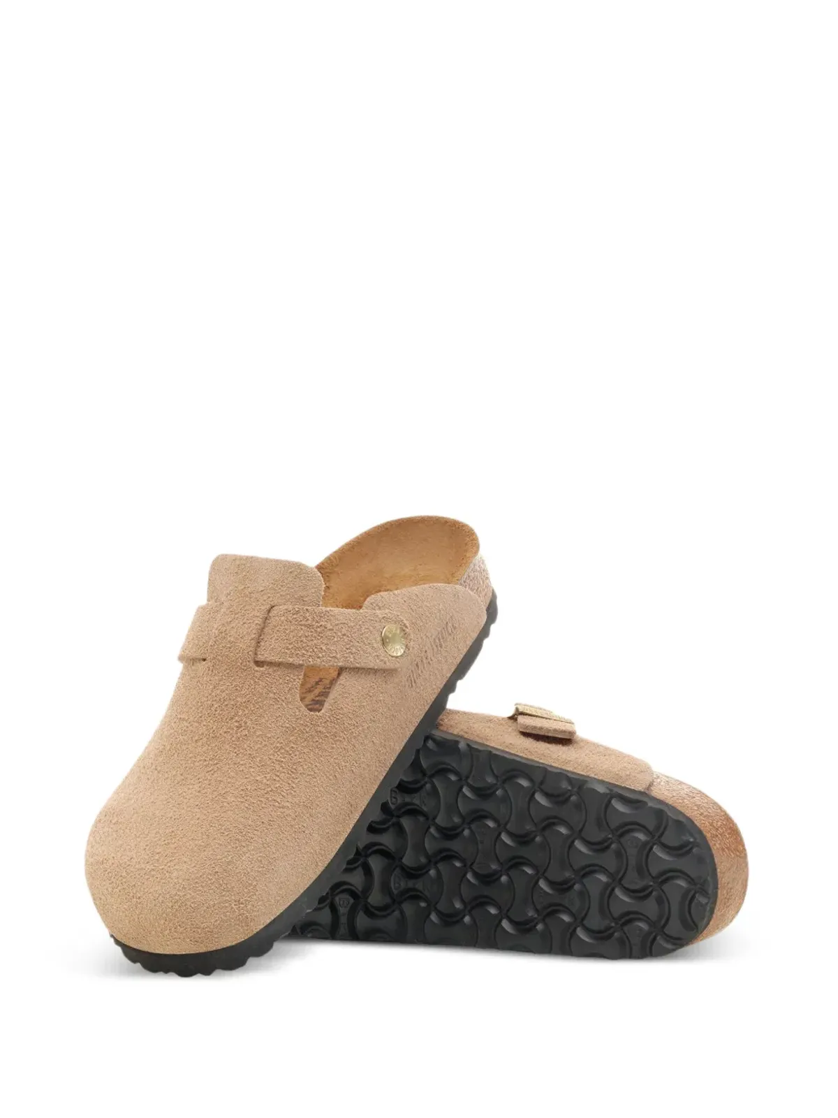 Birkenstock ボストン スエード メタルバックル スリッパ - 画像4