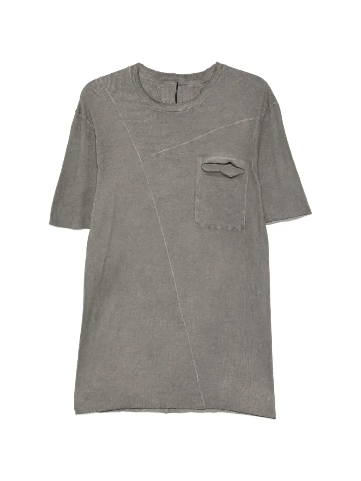 Masnada チェストポケット付き半袖Tシャツ（グレー） - 画像1