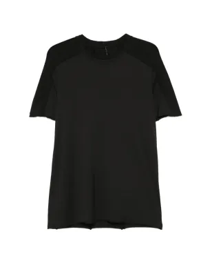 Masnada ほつれヘムパネルデザインTシャツ ブラック - サムネイル1