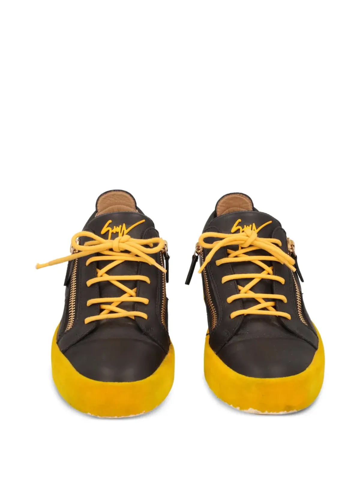 Giuseppe Zanotti Vintage ジップレザー スニーカー - 画像5
