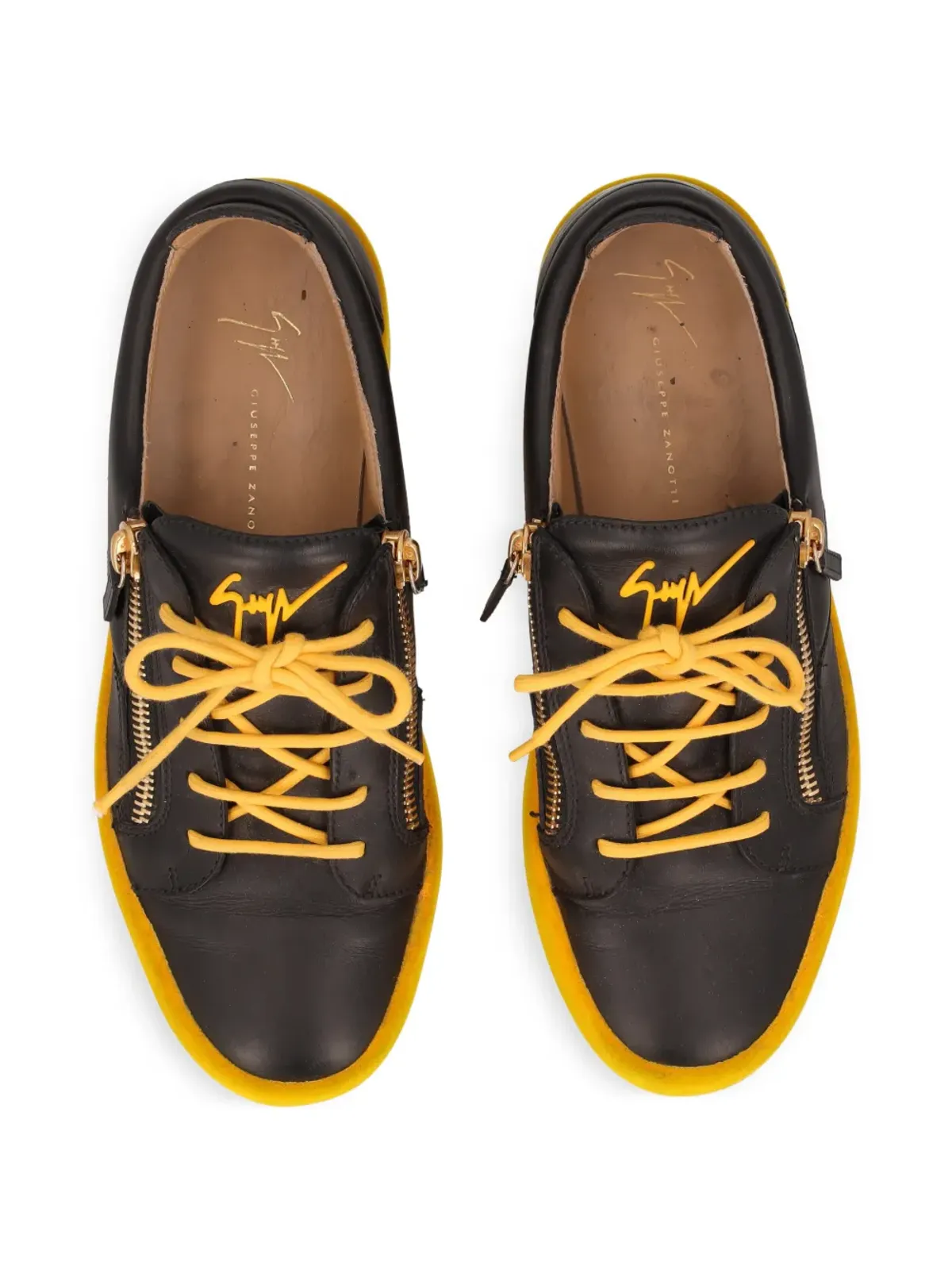 Giuseppe Zanotti Vintage ジップレザー スニーカー - 画像4